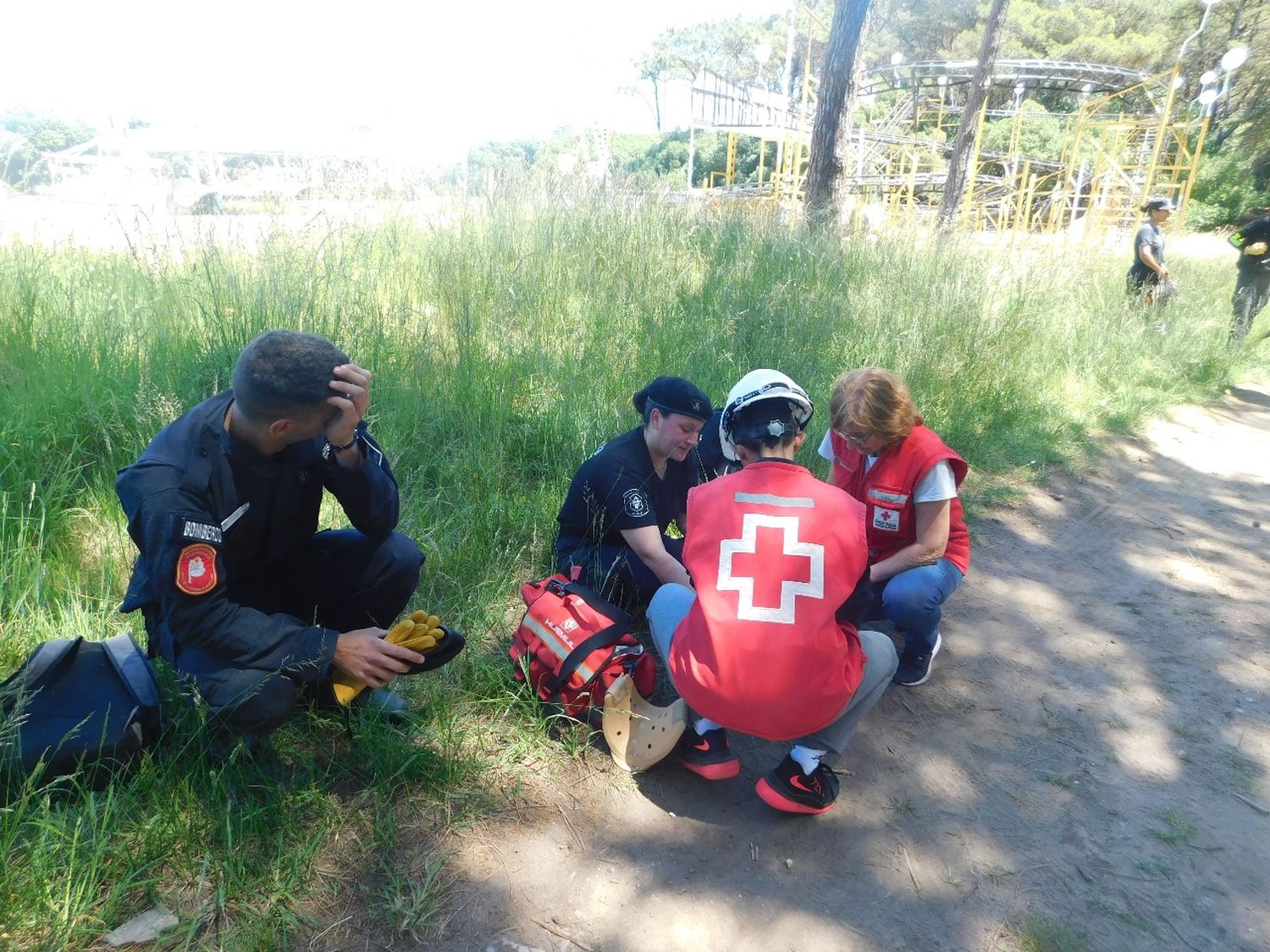 cruz roja bomberos