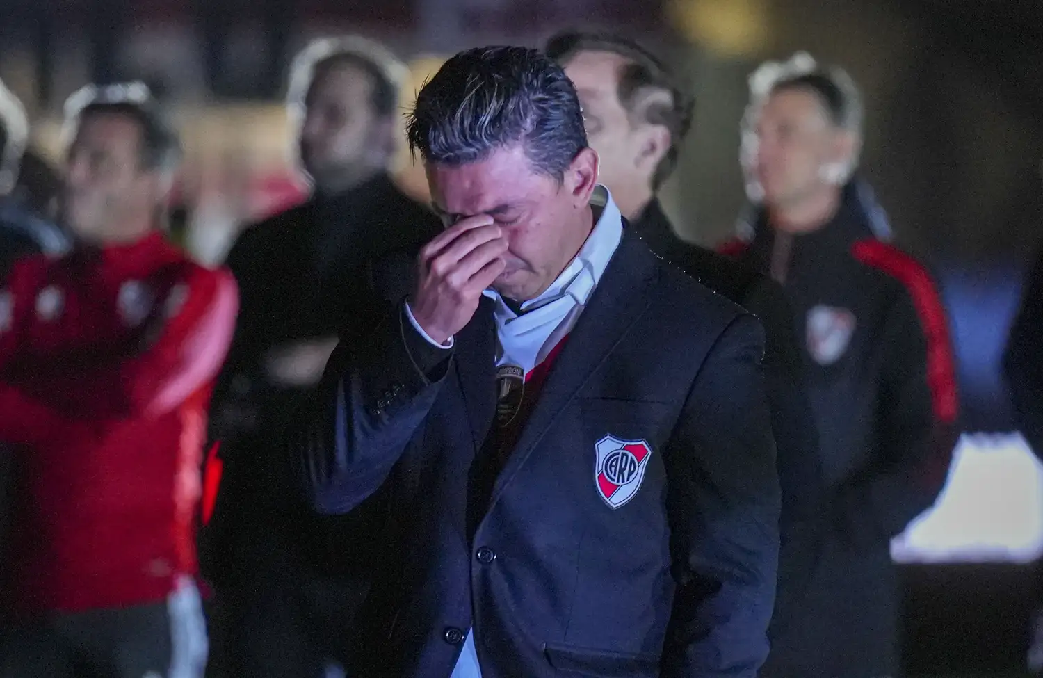 Gallardo, conmovido tras el partido.