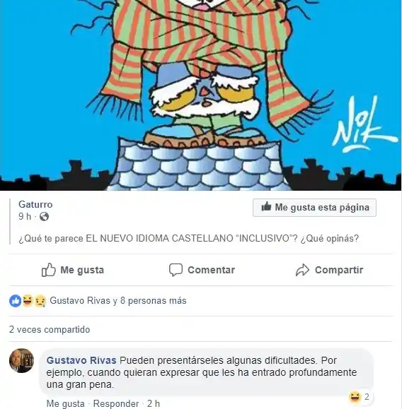 El polémico comentario de Gustavo Rivas sobre el lenguaje inclusivo