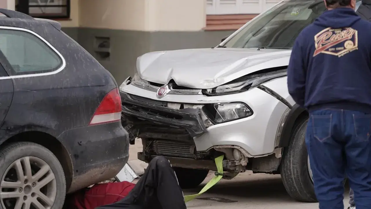 Abolladuras. En la camioneta Fiat Toro, protagonista del siniestro
