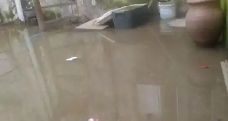 Patio inundado