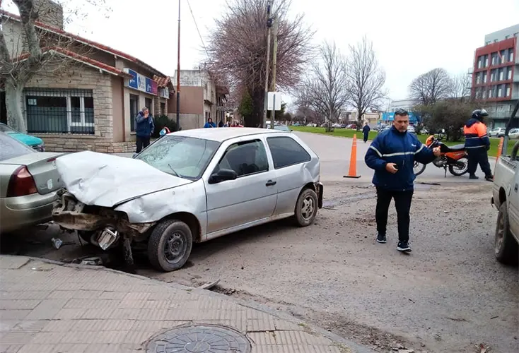 Un triple choque en pleno mediodía