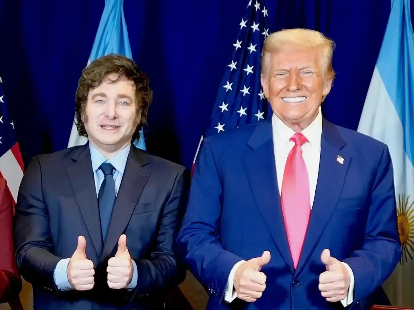 El Presidente argentino junto a Trump, durante una visita anterior.