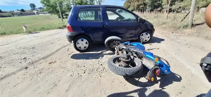 Un motociclista fue trasladado al hospital tras un choque en Payró y Godoy Cruz