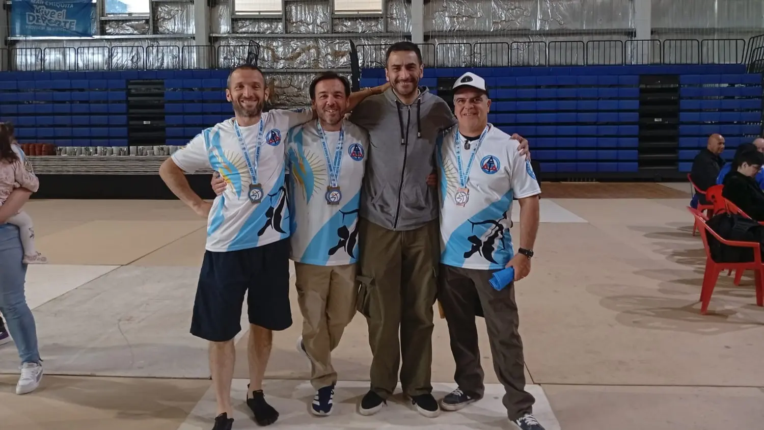 Integrantes de la delegación local, en el Mundial de Santa Clara