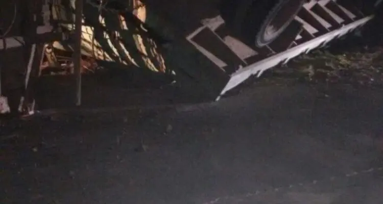 Ruta 191: Camión que transportaba vacas volcó a la altura de la curva de la muerte