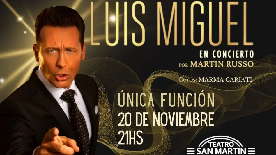 Martín Russo llega a Mar del Plata con un tributo a Luis Miguel