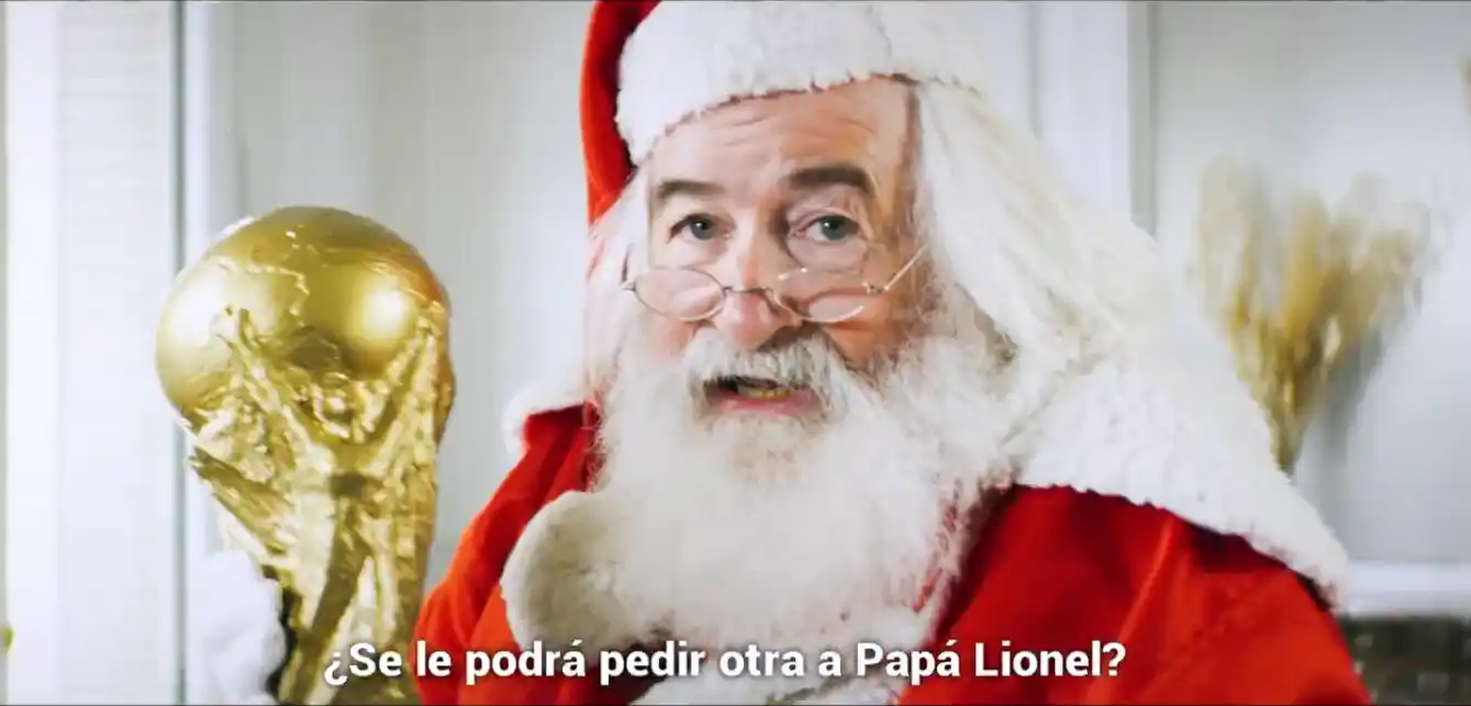 Papá Noel protagoniza el video de AFA para recordar la final del mundo 2022.