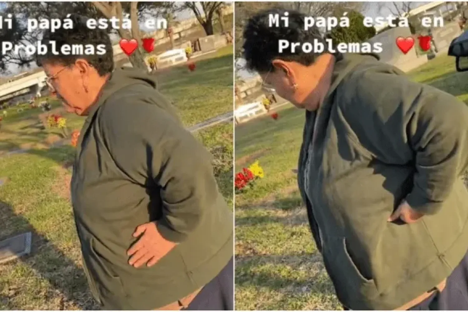 "Está en problemas": visitó la tumba de su marido, encontró un regalo de "la otra" y su reacción es viral