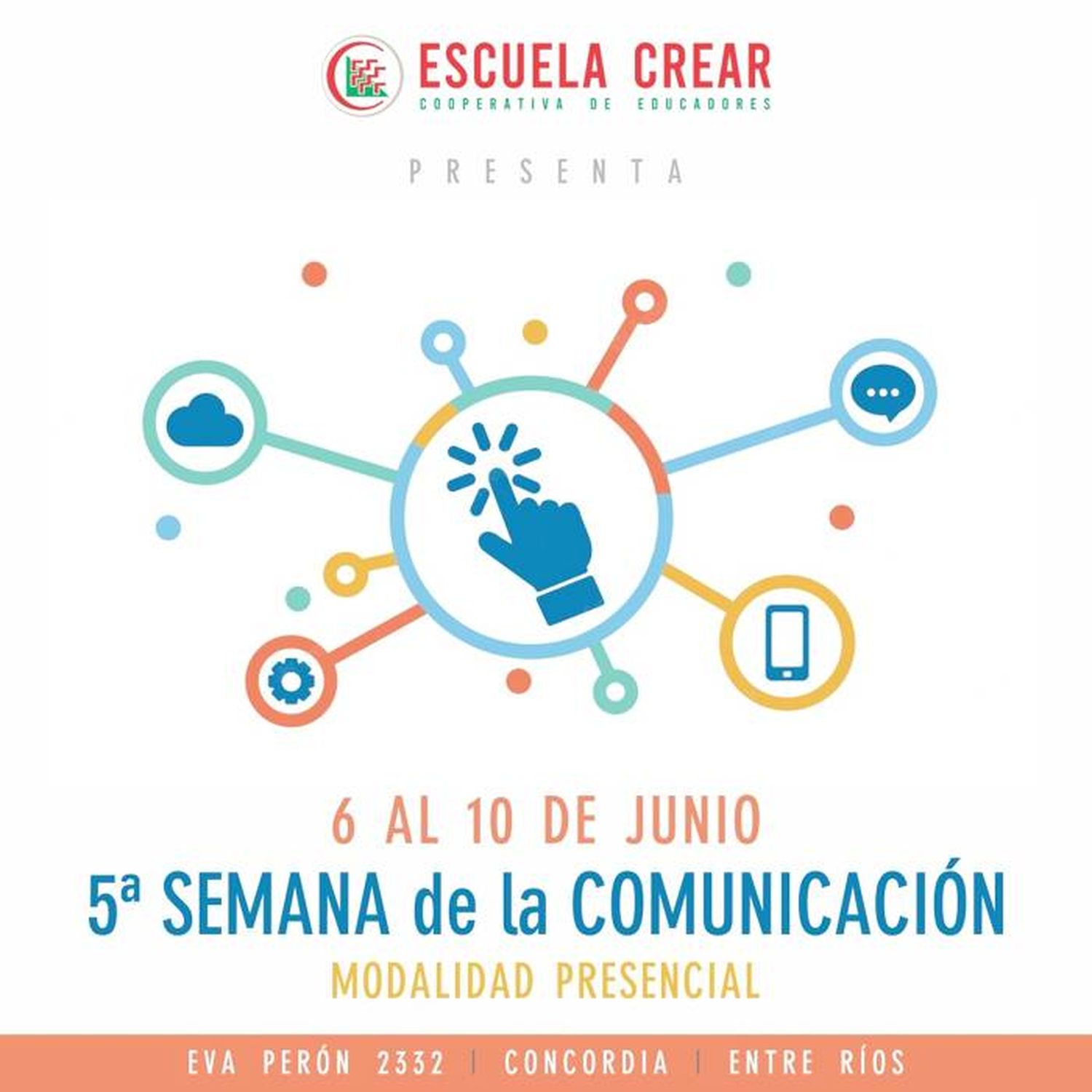 Escuela CREAR retoma la presencialidad de su  clásica �SSemana de la Comunicación⬝