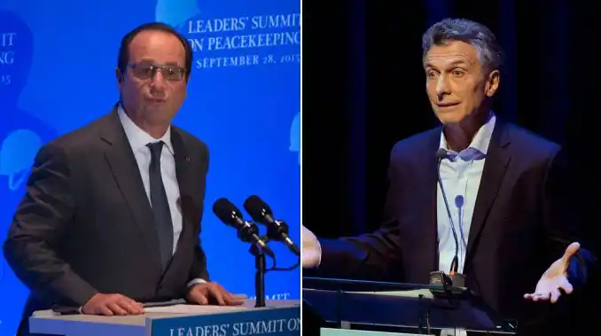 Macri recibe a su par de Francia François Hollande