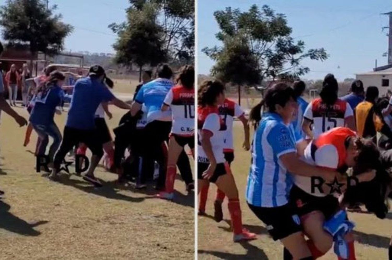 Un partido de fútbol femenino fue suspendido por la brutal pelea de sus jugadoras