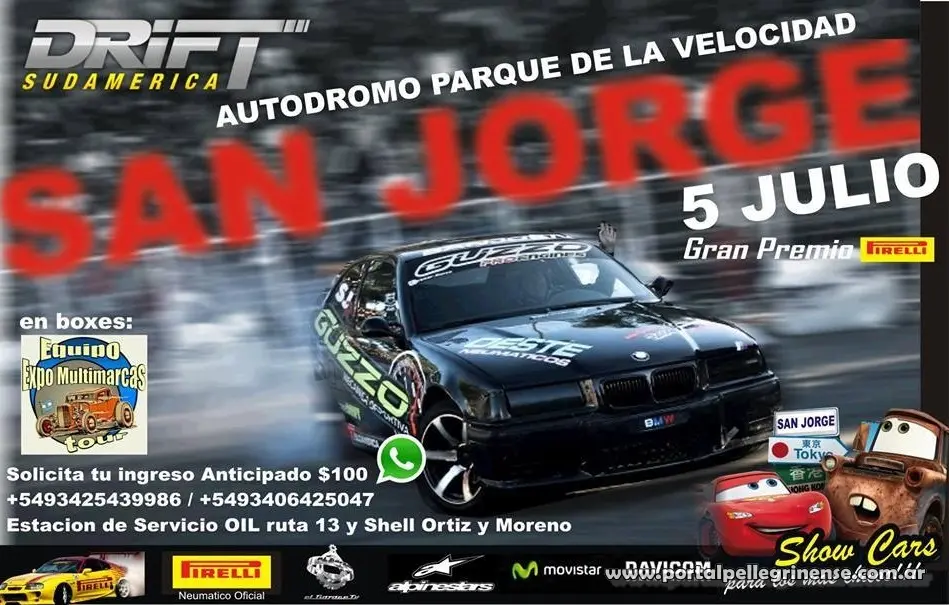 Llega el impresionante show "Drift Sudamérica" a Pellegrini