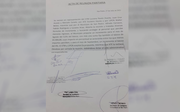 Paritaria municipal: hubo acuerdo con dos de los tres sindicatos y habrá beneficio para los que menos ganan