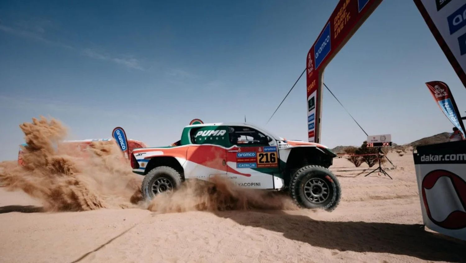 Yacopini, único argentino en la categoría élite de "Autos", llegó en el puesto 32º. Foto: @Dakar.