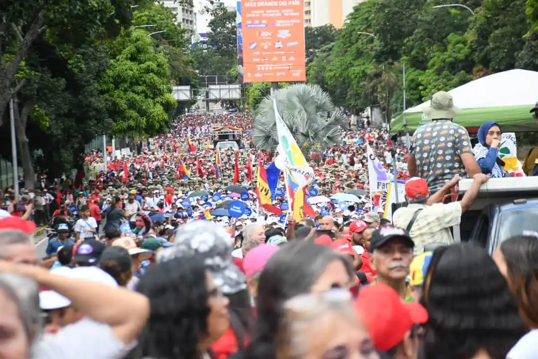 En apoyo a Palestina, el chavismo se moviliza al este de Caracas