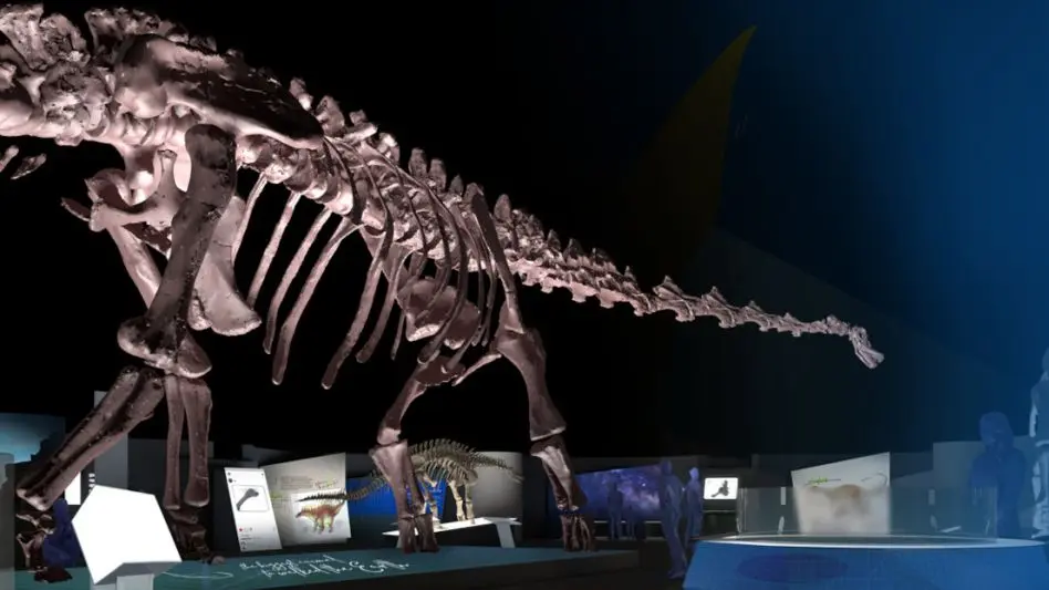 Martin Rubinetti visitó el museo palenteologico Egidio Feruglio
