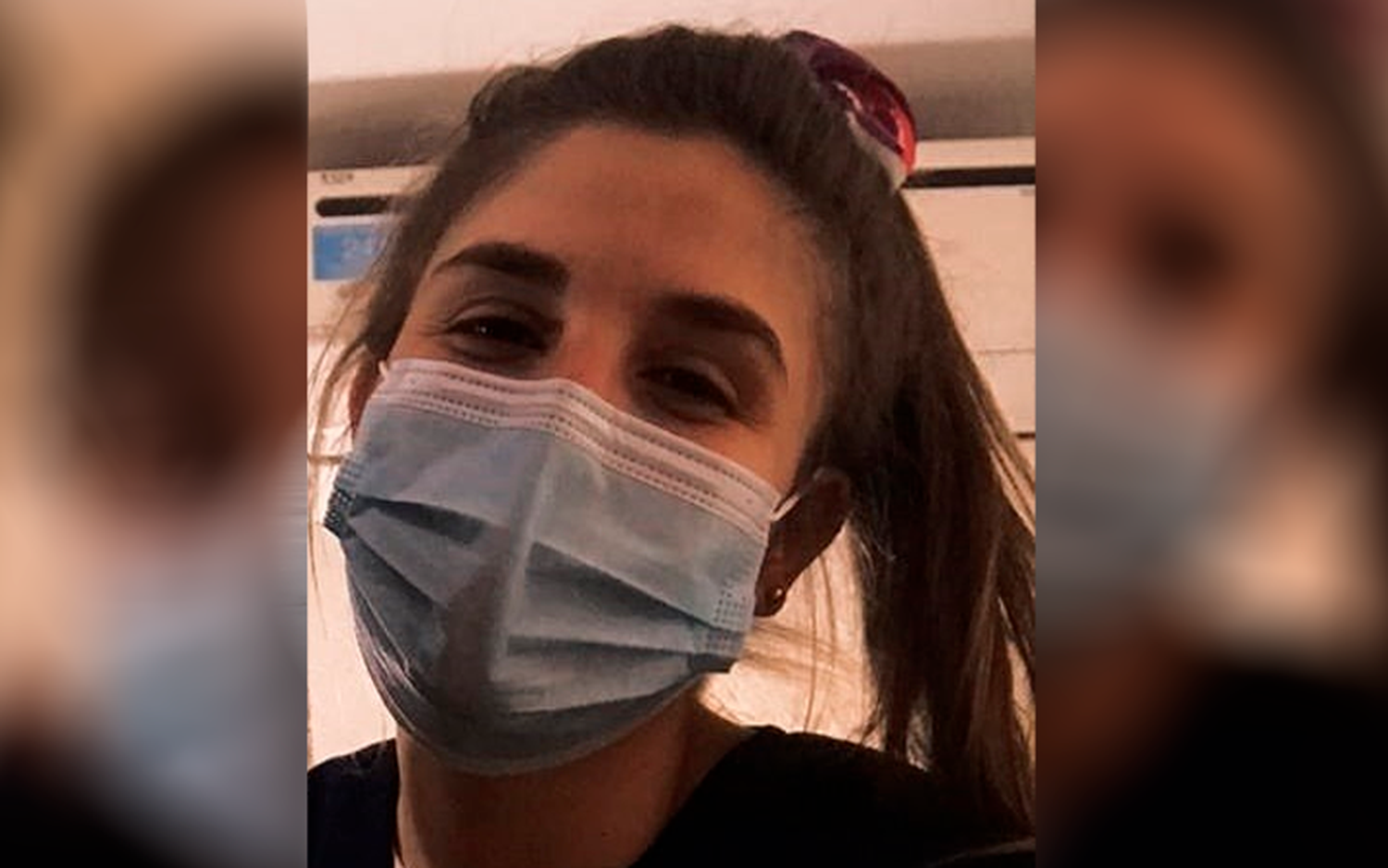 Florencia Pantanetti, estudiante que recibió una de las becas y una “soldado de la pandemia”