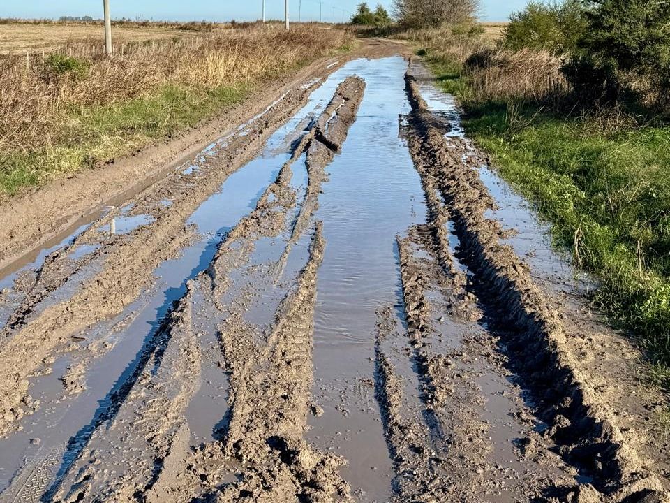 El mal estado de los caminos rurales