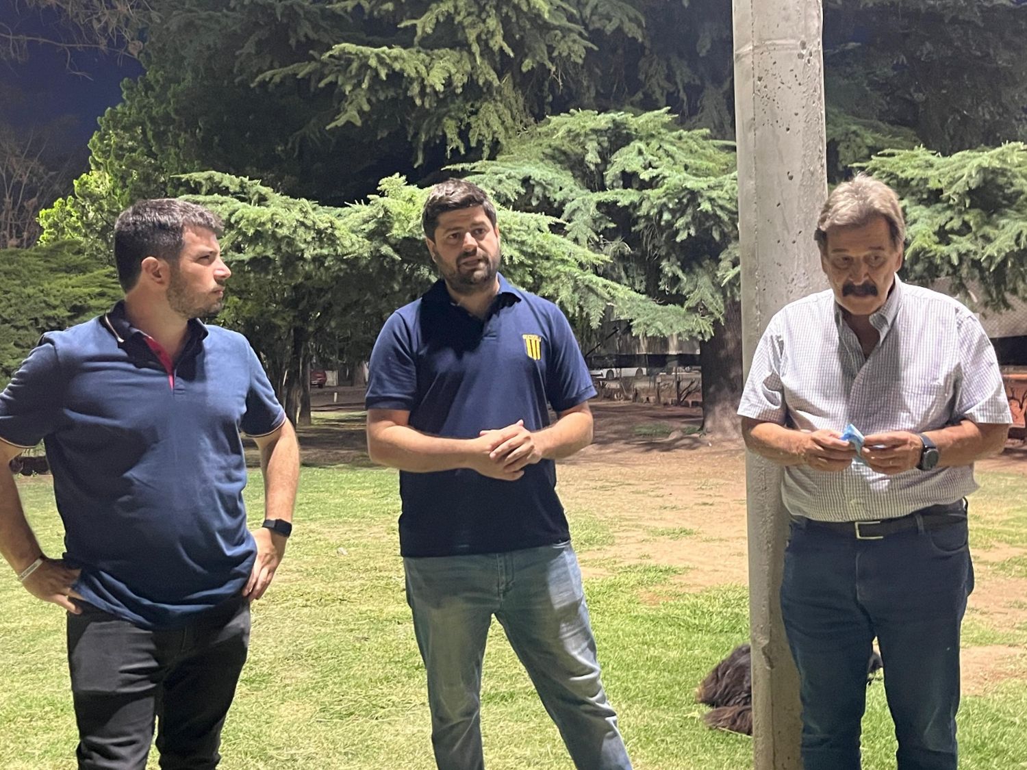 Leonel Chiarella, Matías Carpignano y Alberto Corradini, en la inauguración.