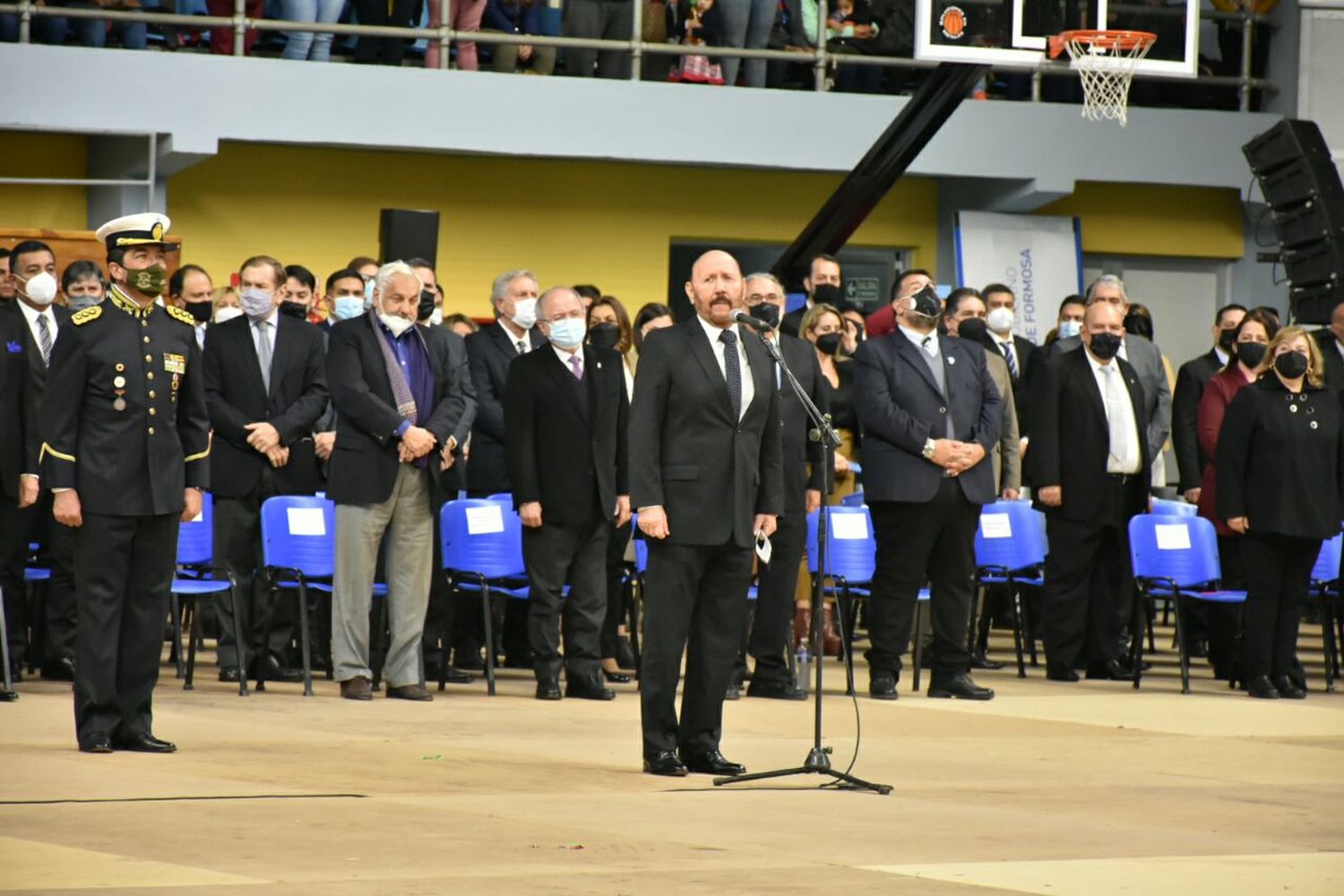 Gildo Insfrán presidió el acto central por el Día de la Bandera