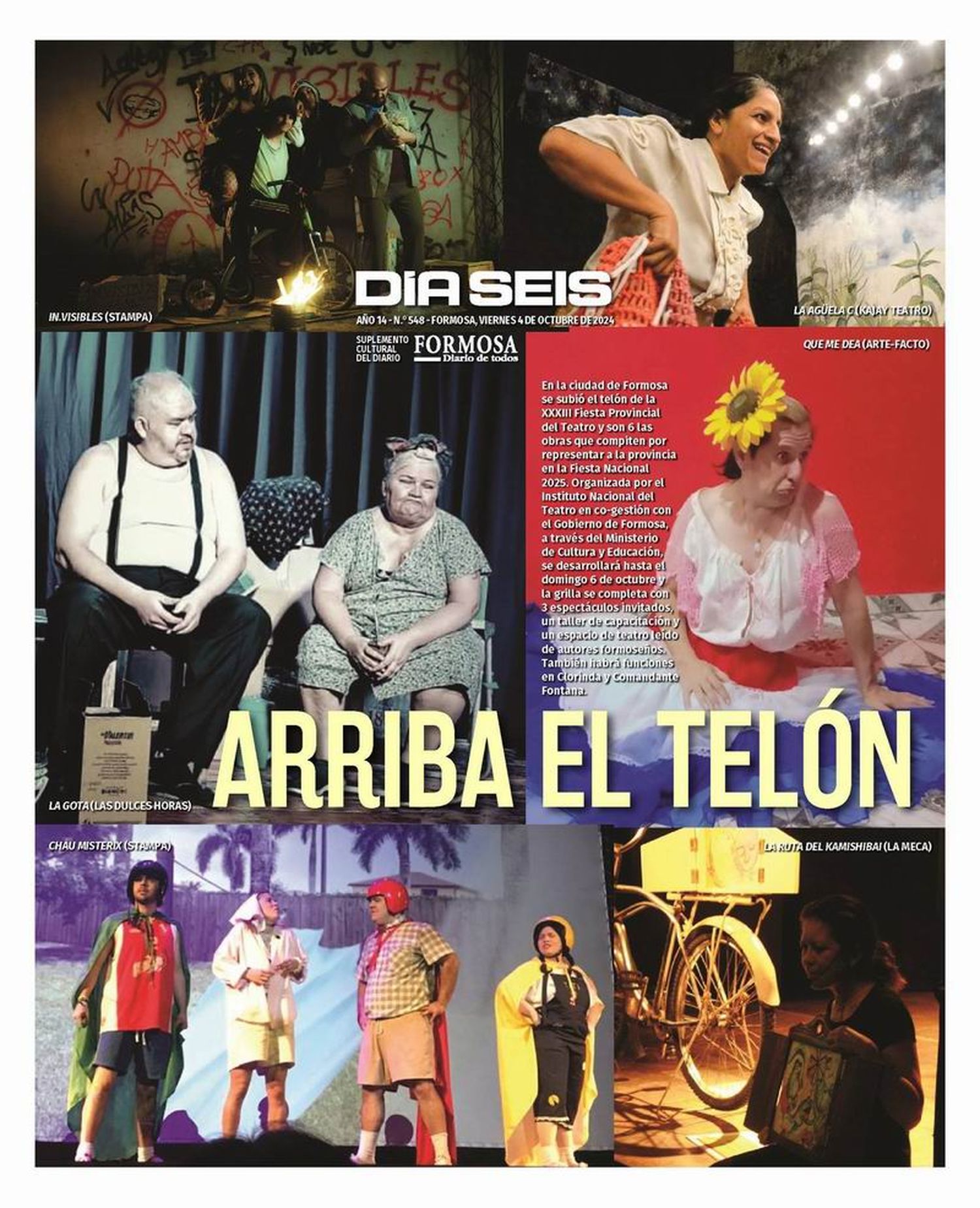 Fiesta Provincial del Teatro: Seis obras 
compiten por un lugar en el encuentro nacional