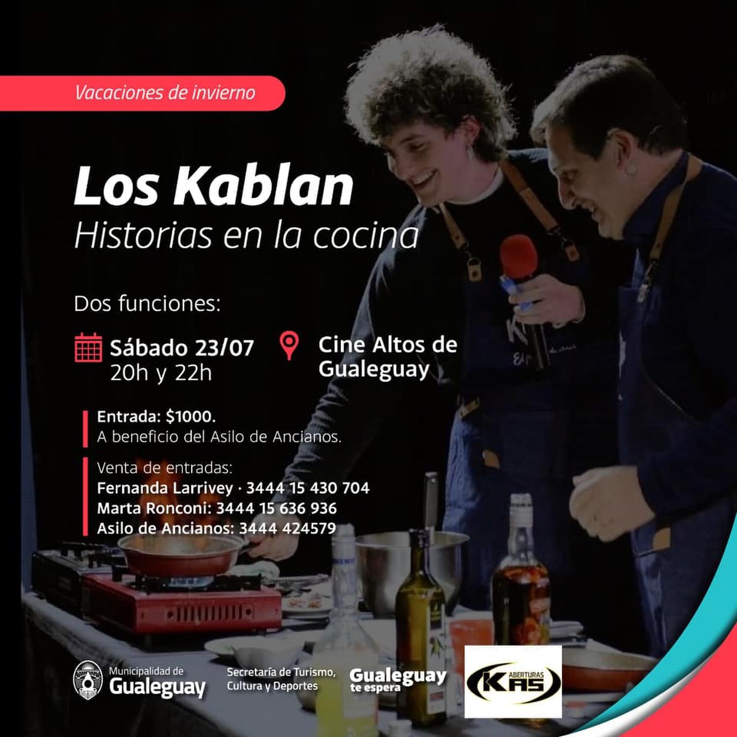 “Los Kablan” a beneficio del Hogar de Ancianos