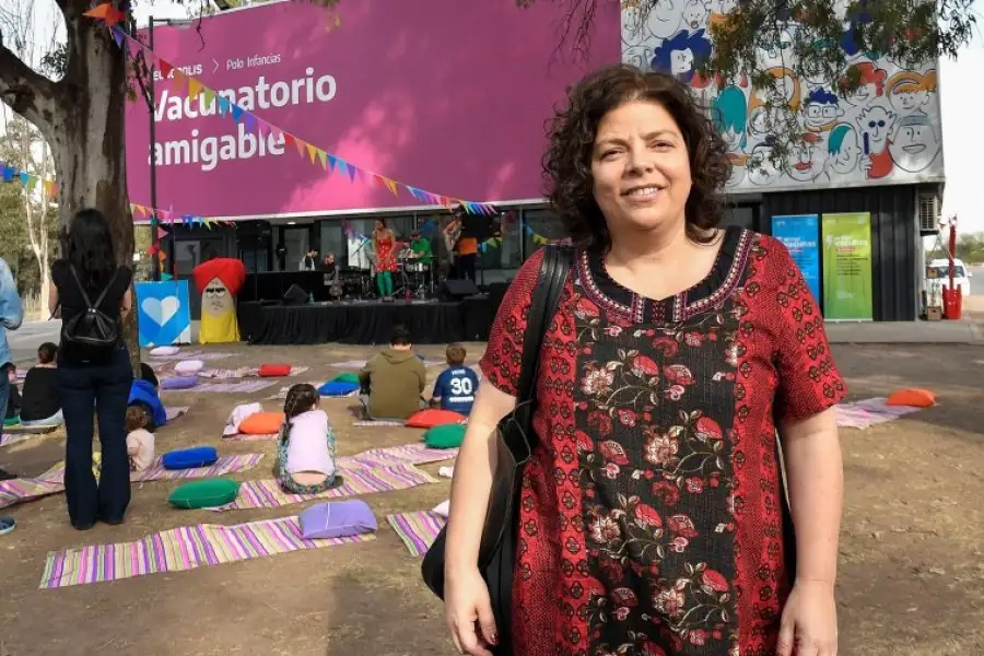 Vizzotti en el Vacunatorio Amigable de Tecnópolis / Foto Telam