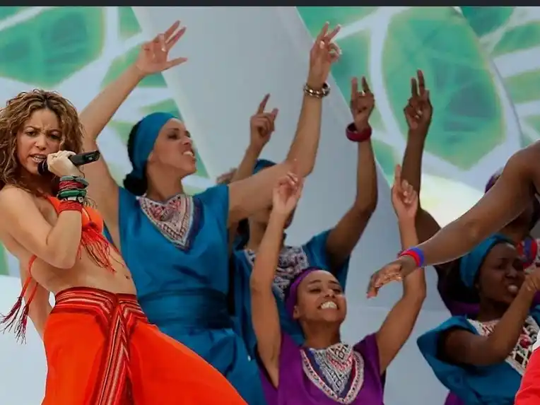 Shakira, la cantautora del "Waka Waka", la canción más escuchada.