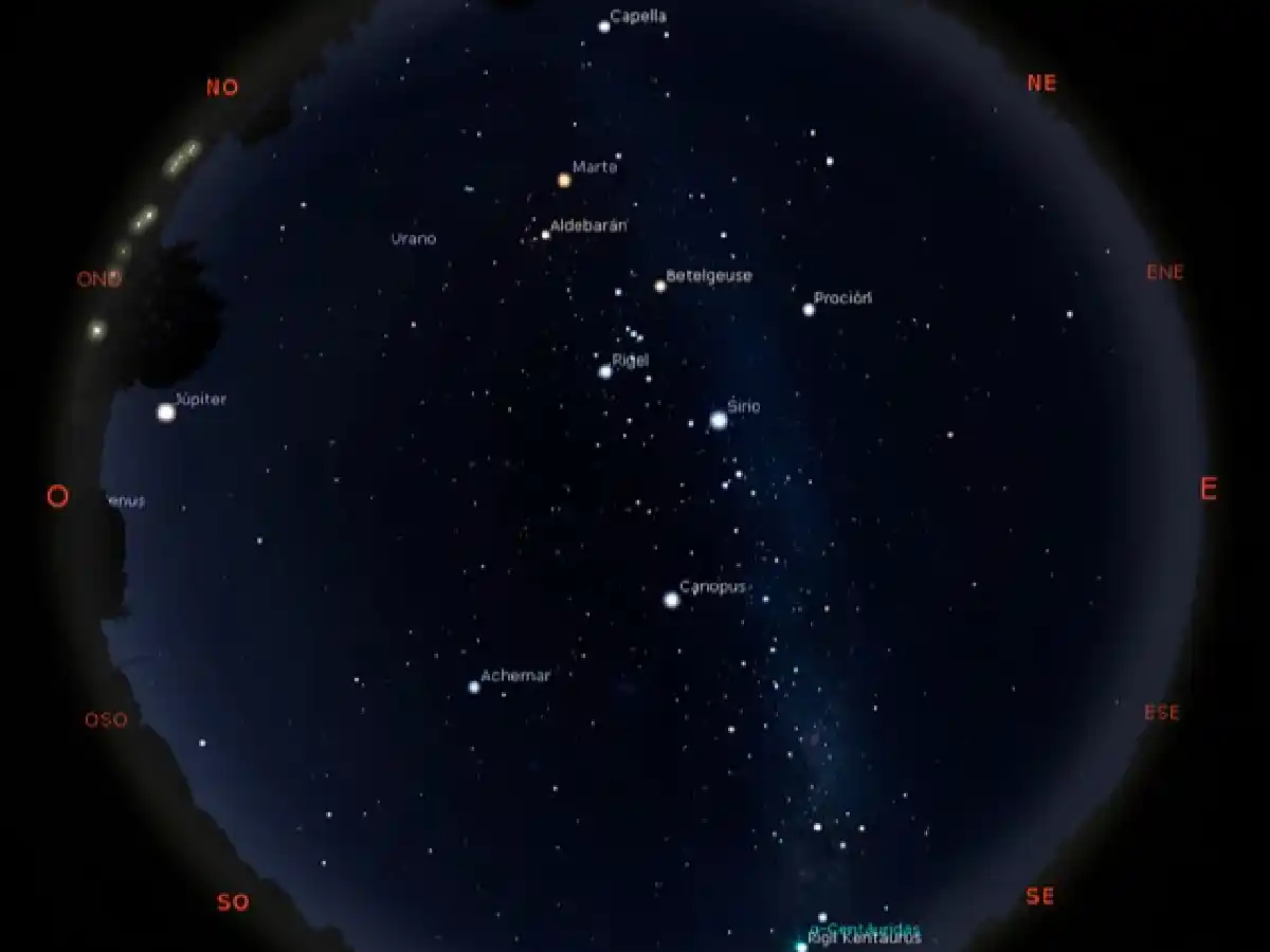 Mapa de objetos celestes para disfrutar del cielo de San Francisco