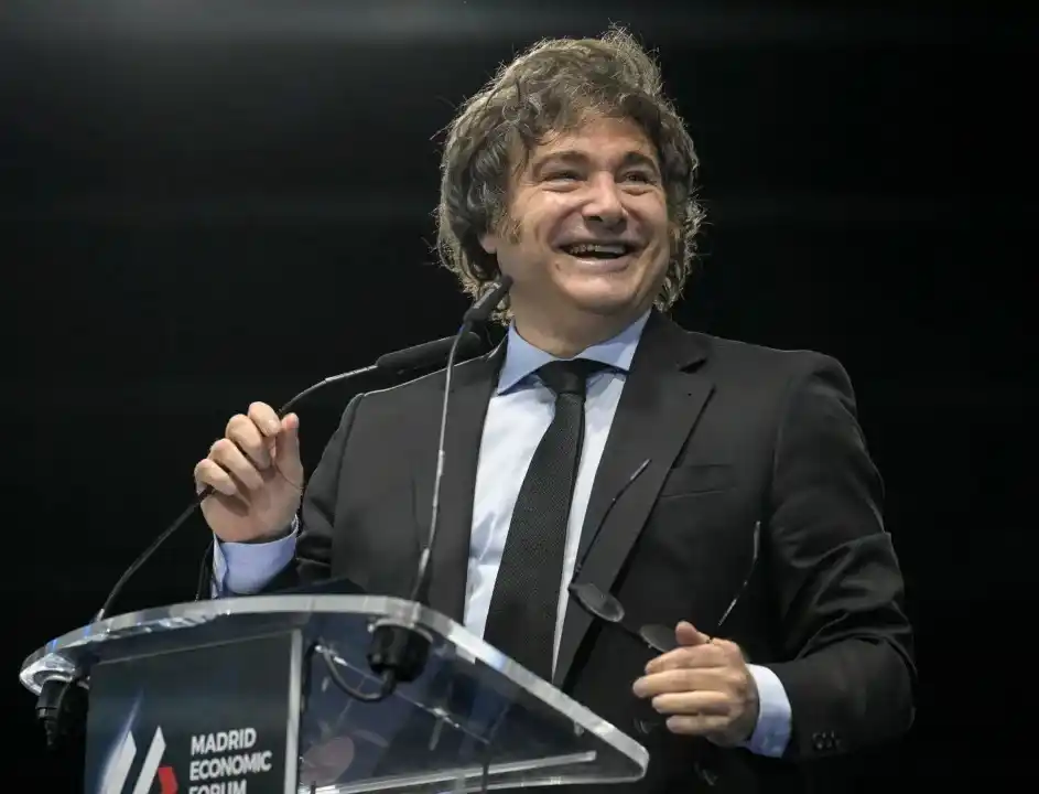 Con críticas a Pedro Sánchez y elogios a Trump, Milei expuso en el Madrid Economic Forum
