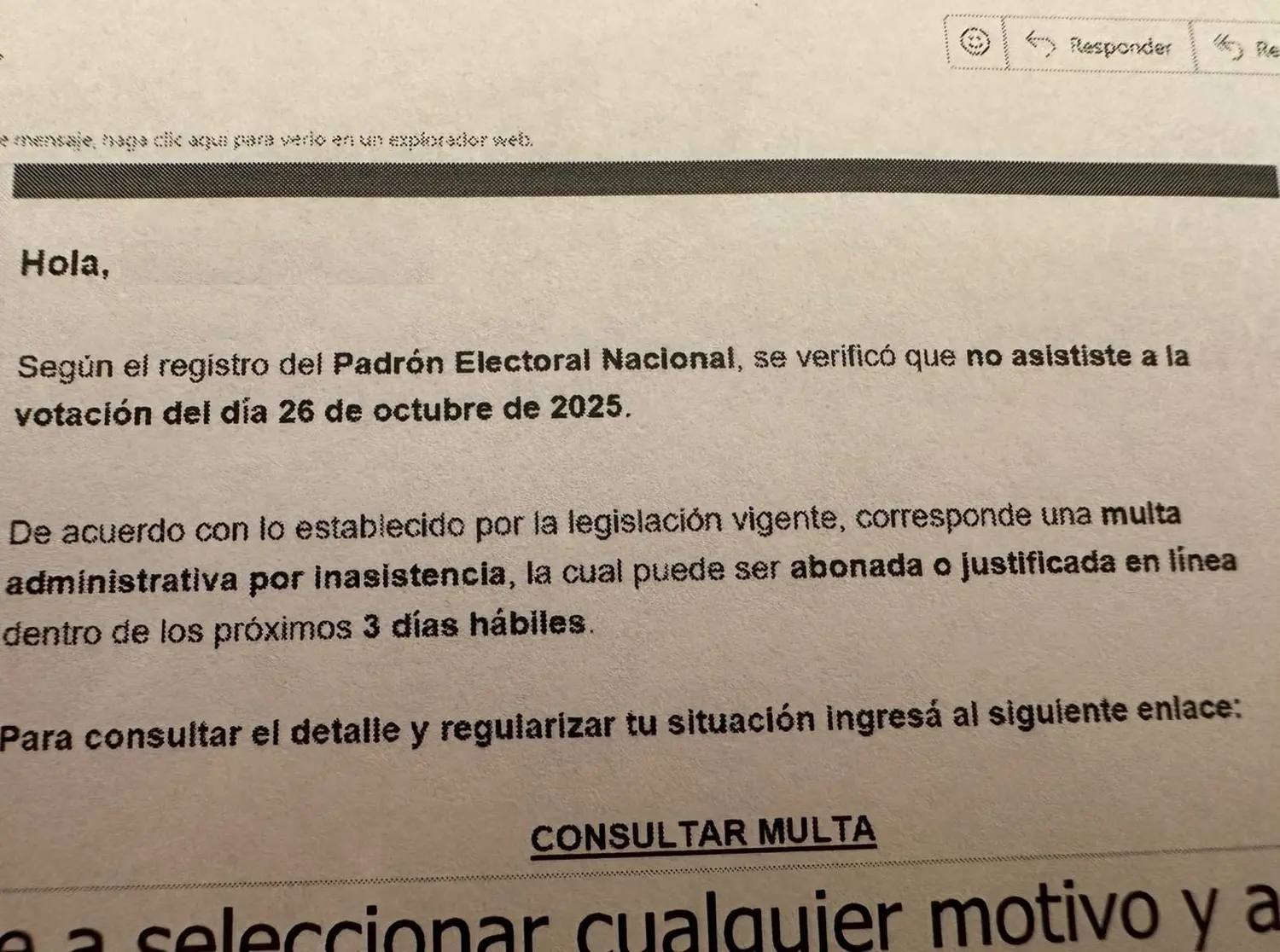 Alerta por estafa: advierten sobre falsos correos que exigen pagar multas por no votar