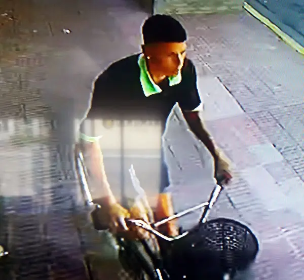 Una cámara de seguridad grabó el robo de una bicicleta