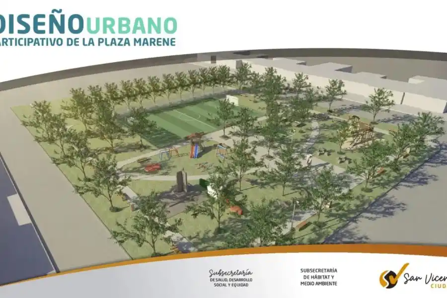 Presentaron el diseño urbano participativo de Plaza Marene en San Vicente