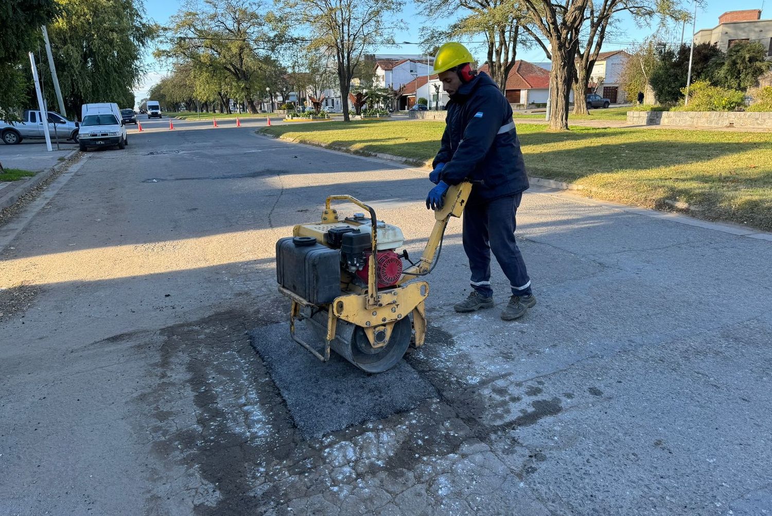 Sigue el mejoramiento de calles en Balcarce