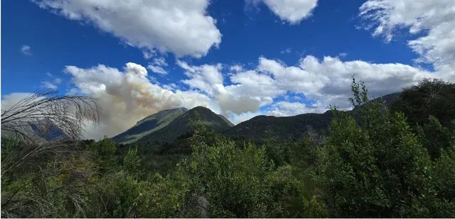 Incendio en Los Manzanos: aumenta el riesgo por fuertes vientos