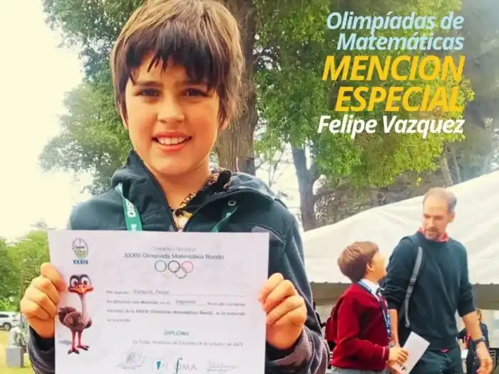 Un adolescente tandilense fue premiado en la Prueba Nacional de Matemáticas