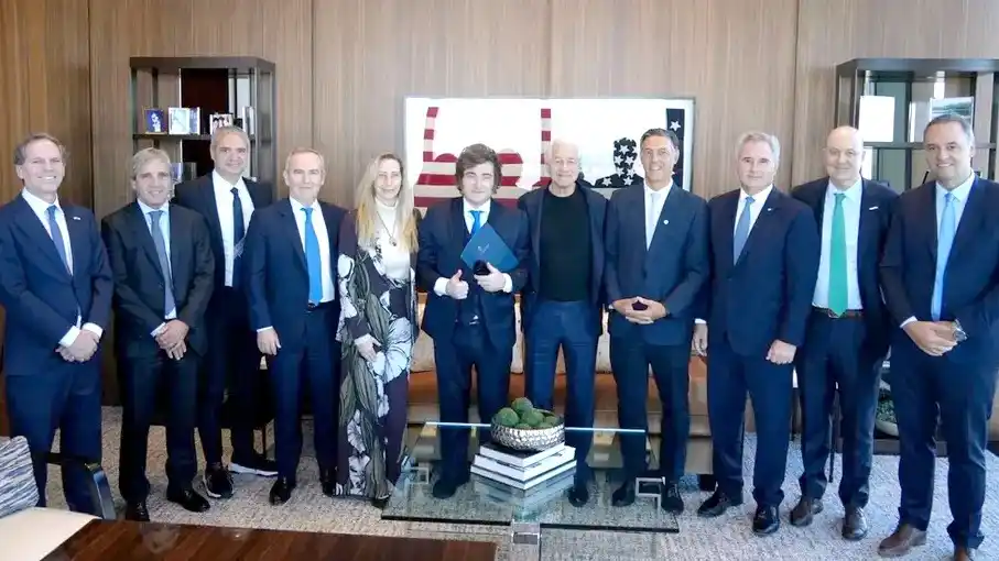 La delegación del gobierno nacional que viajó a Nueva York por la Argentina Week.