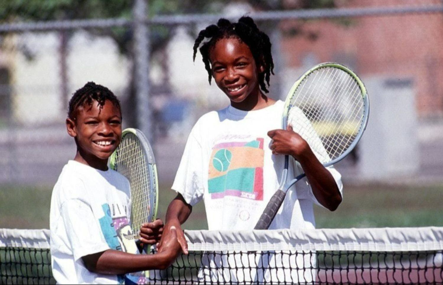 Serena y Venus Williams entrenando en el año 1990