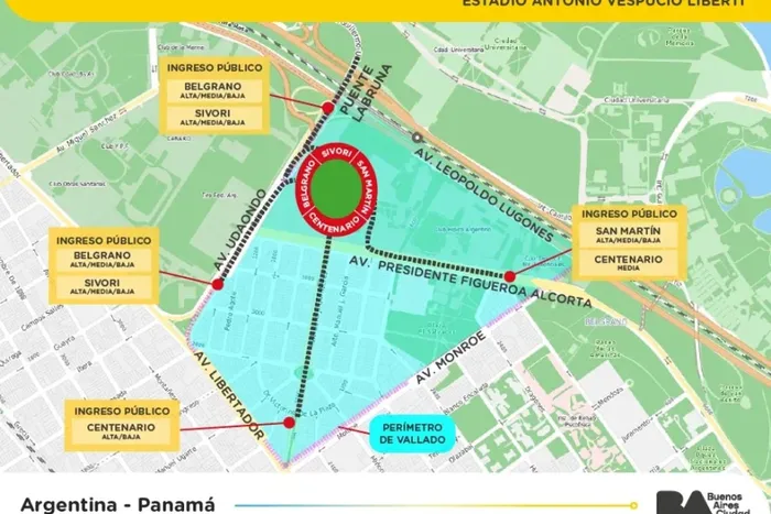 Cortes e ingresos al Monumental(DA)