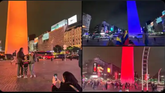 ¡VENEZUELA POR TODO LO ALTO! Hasta en el Obelisco de Buenos Aíres celebraron el #5Jul