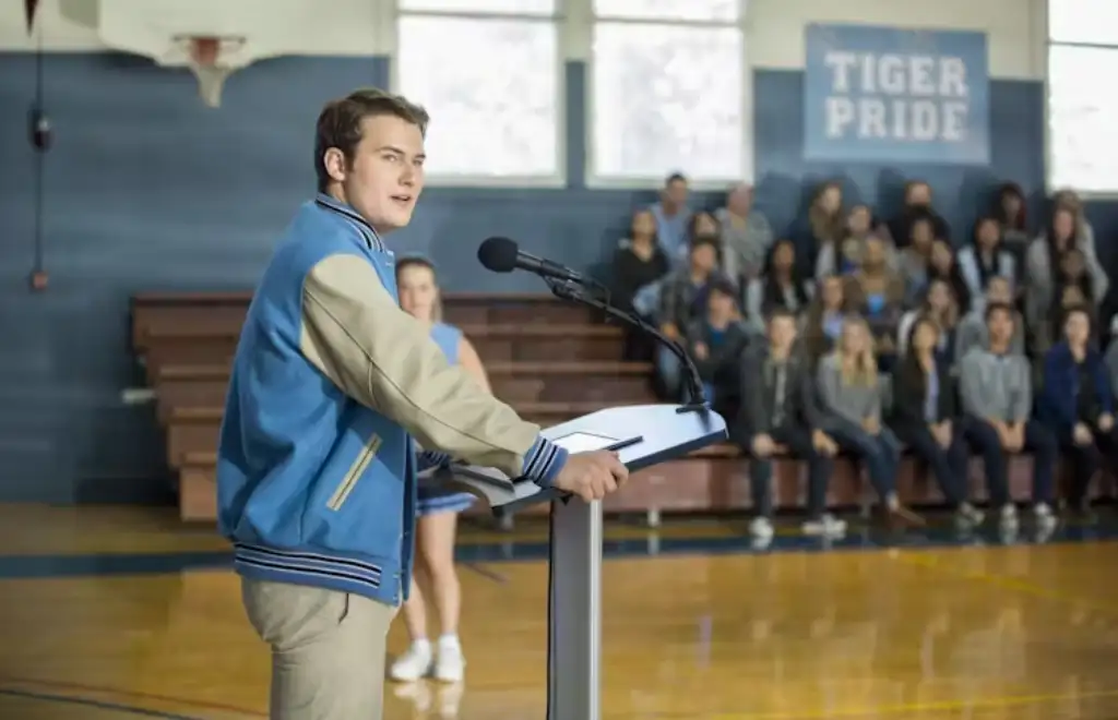 Justin Prentice como Bryce Walker, malo malísimo en ‘Por trece razones’. FilmAffinity