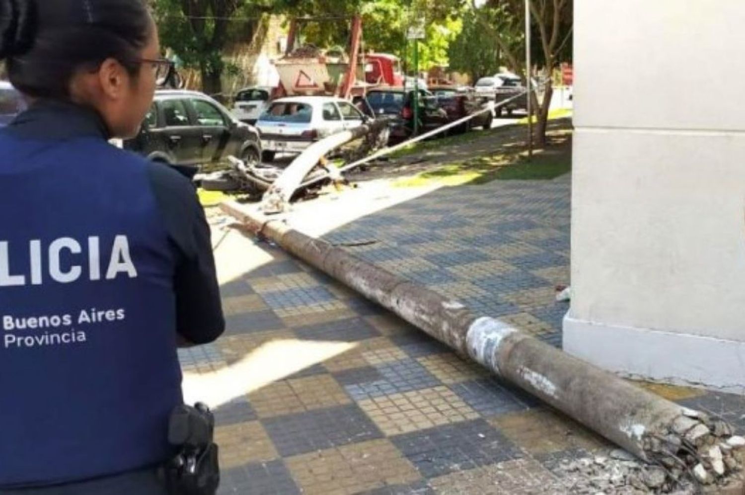 La Plata: cayó un poste de luz y mató a un médico en la puerta del Hospital