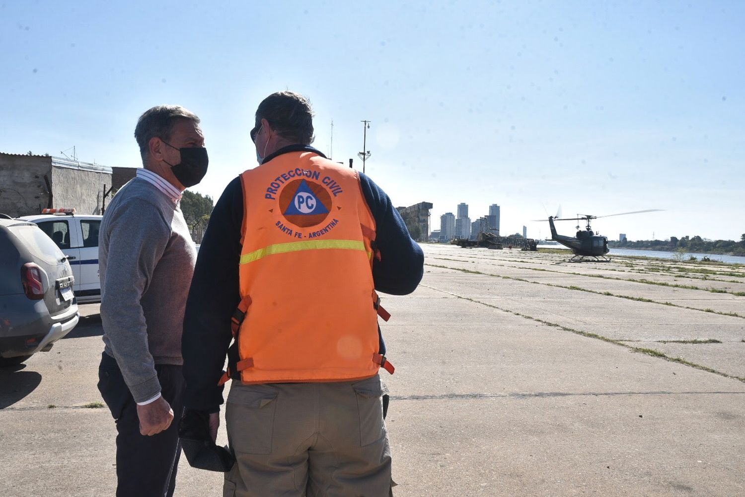 Incendios: el intendente recorrió el Centro de Operaciones