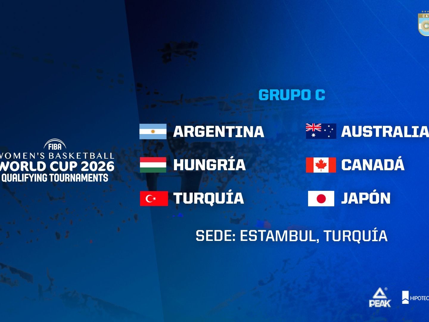 Argentina formará parte del Grupo C con sede en Berlín.Foto:FIBA