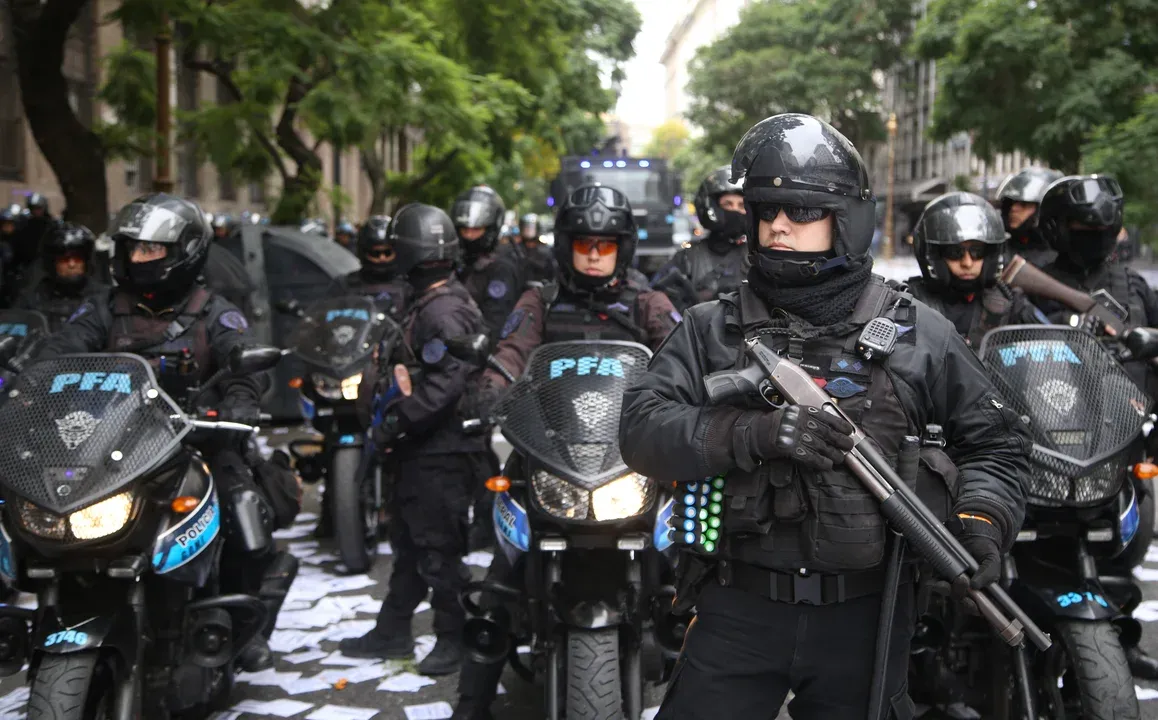 Gran operativo de seguridad para la Marcha Federal.