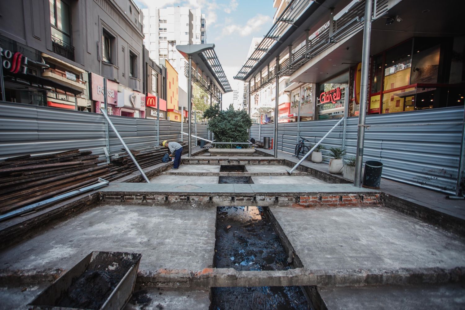 Comienzan las obras de reacondicionamiento de la peatonal San Martín