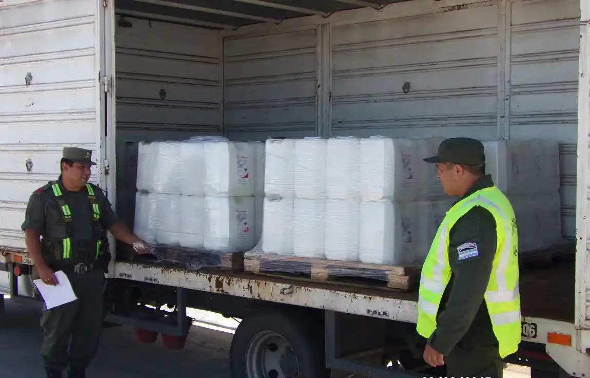 Gendarmería secuestró precursores químicos en Santa Fe