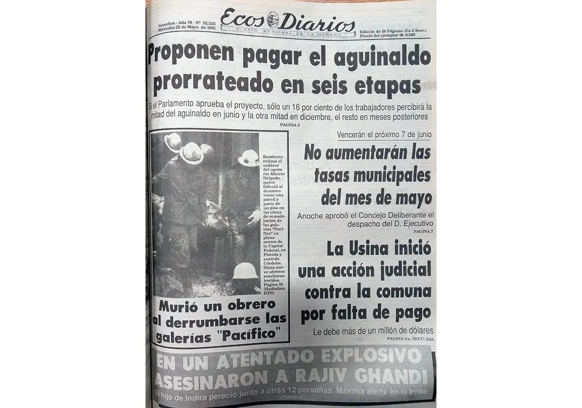 Miércoles 22 de mayo de 1991