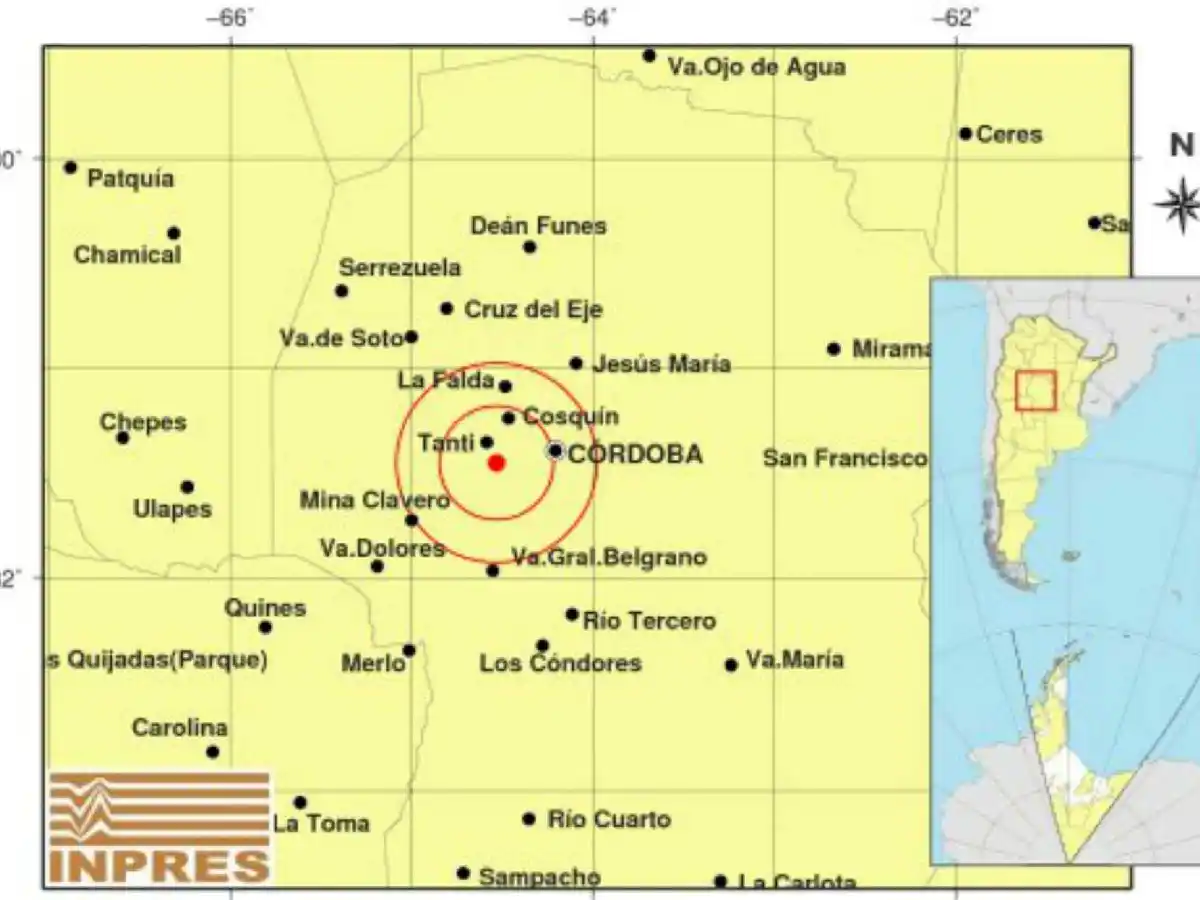 Sismo en Córdoba: un temblor de 4.3° en la escala Richter sacudió a la provincia